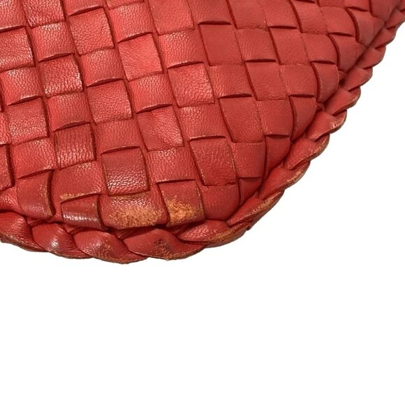 Auth BOTTEGA VENETA Large Veneta bag - Red Leather Handbag - Picture 9 of 14